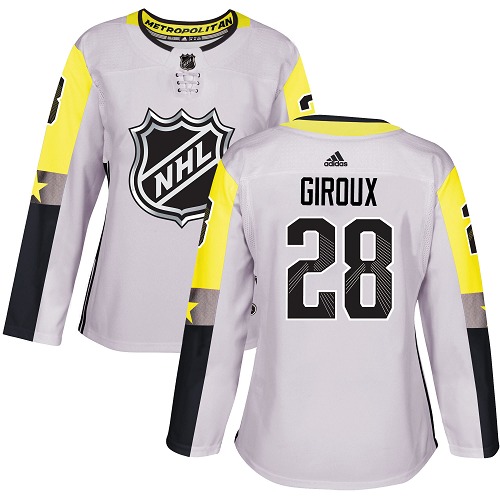 Adidas Philadelphia Flyers #28 Claude Giroux Gray 2018 All-Star Metro Division Authentic Women Stitched NHL Jersey